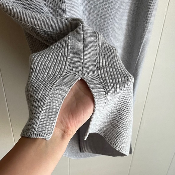 J. Jill Light Gray Women's Knit Office Minimal Cozy Top and Cardigan Sz SP & MP - Picture 4 of 13